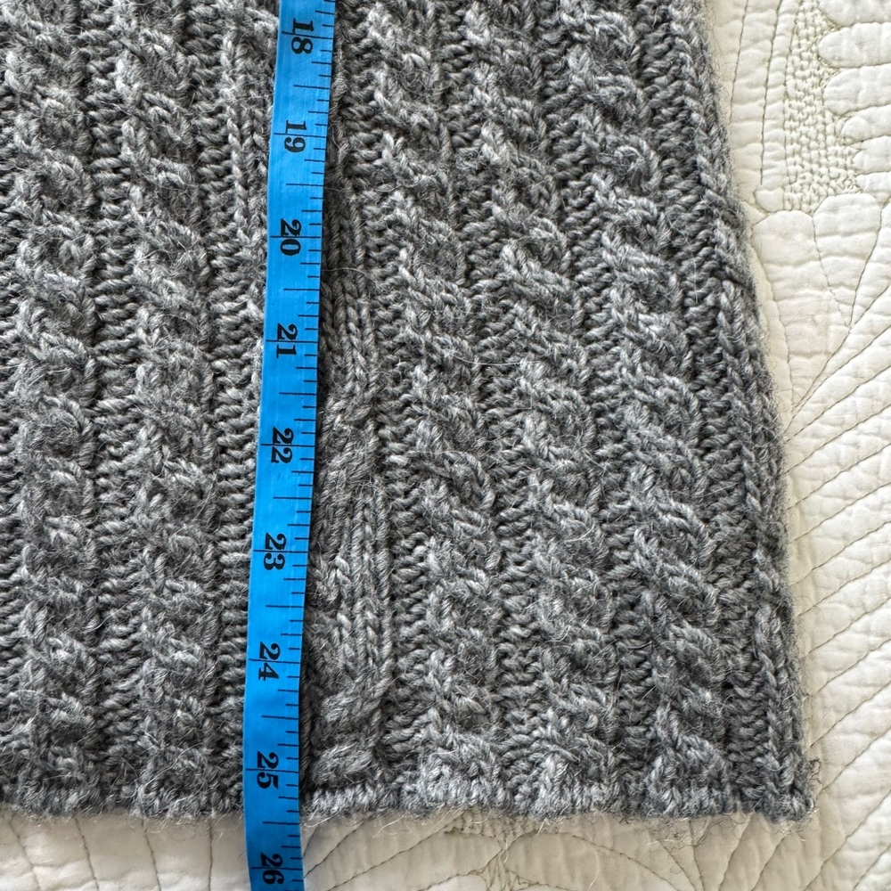 Pendleton Gray Cable Knit Turtleneck Sweater - image 7